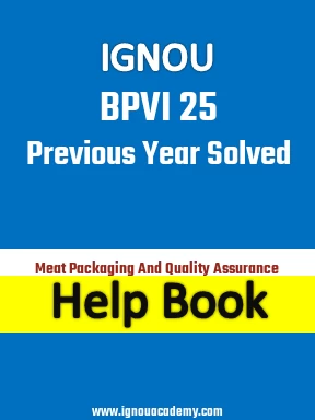 IGNOU BPVI 25 Previous Year Solved Question Paper